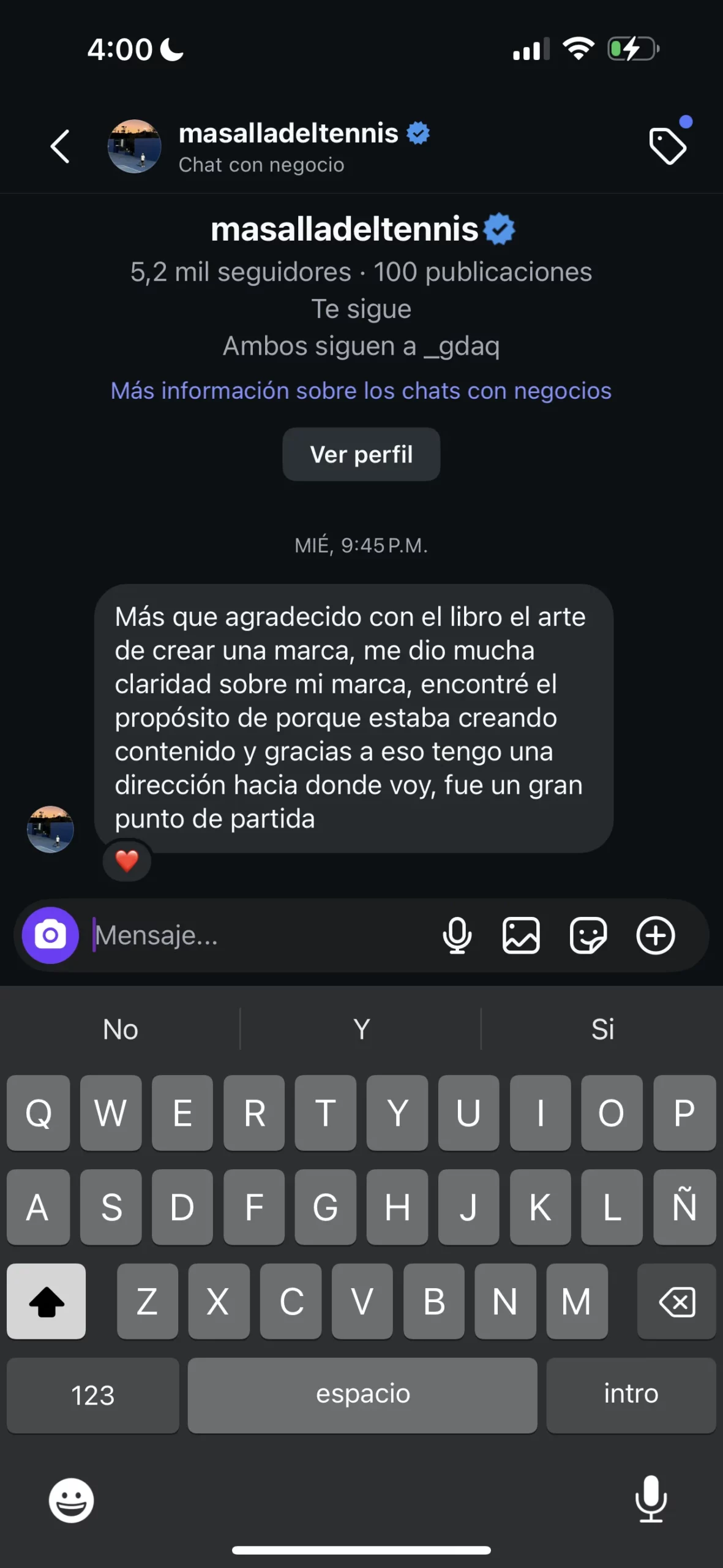 Testimonio Más Allá del Tenis